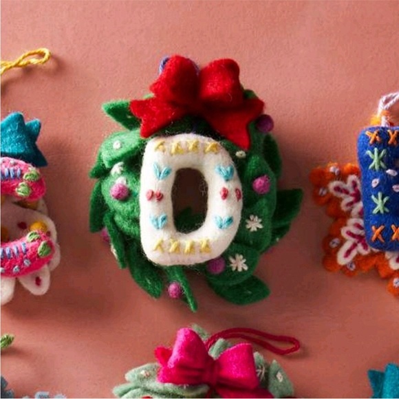 Anthro Deck The Halls Monogram Ornament D - Picture 2 of 4